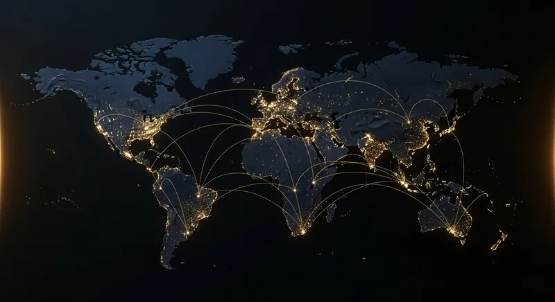 World map highlighting the regions where ChatGPT AI Assistant accepts clients and staffs a support desk